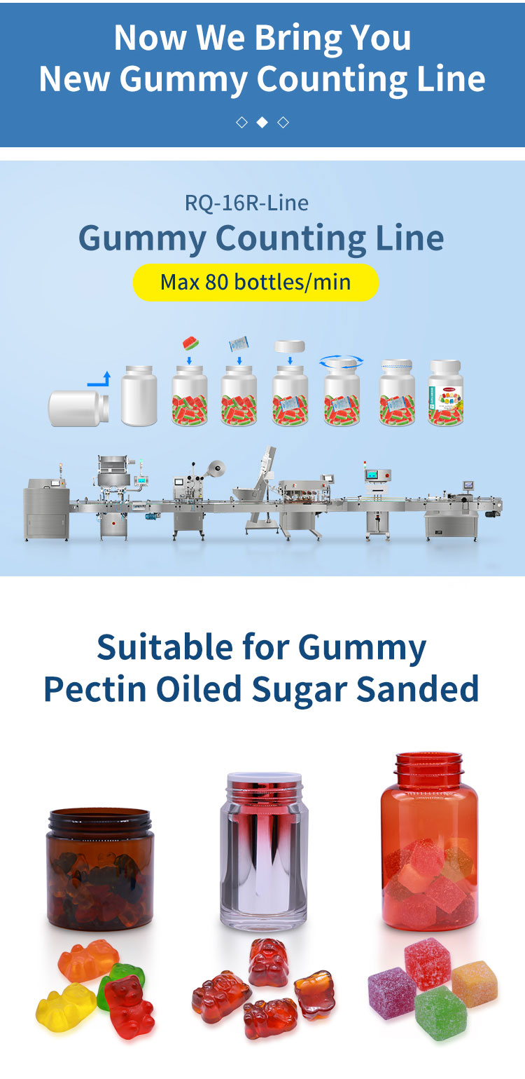 counting gummy bottling line