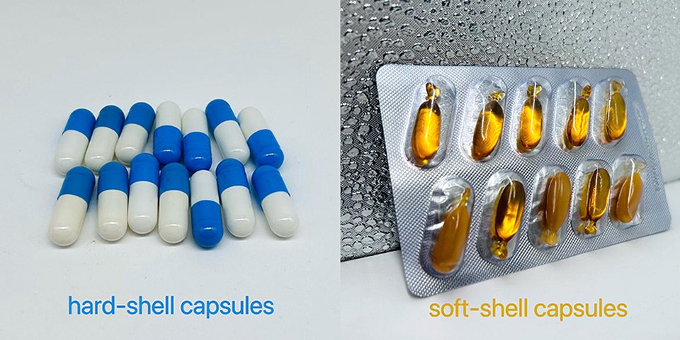 Hard-shell capsule and soft-shell capsules