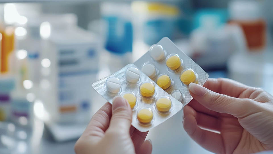 tablets in blisters
