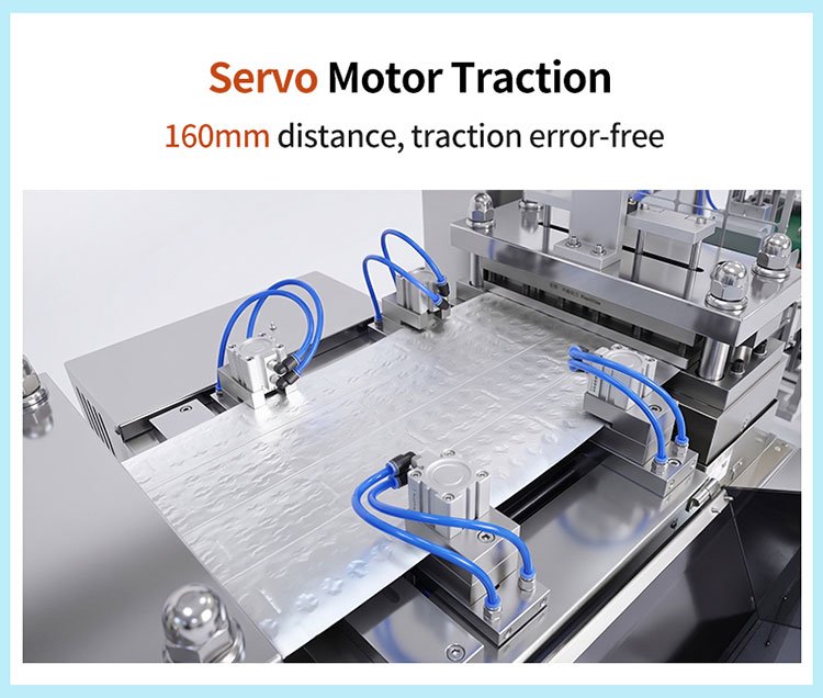 servo motor traction in blister machine